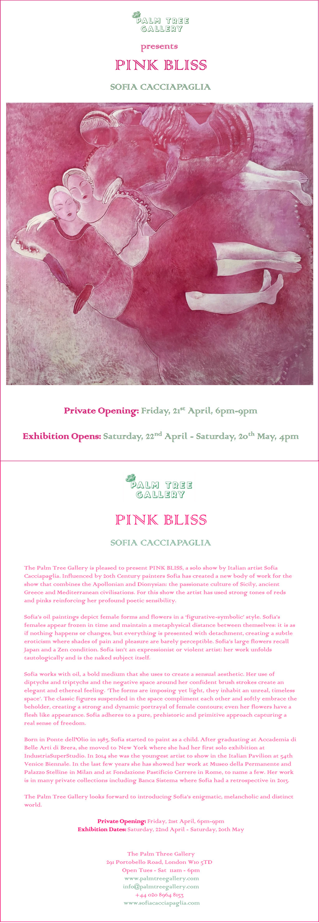 Pink Bliss Press release